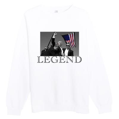 President Donald Trump 2024 Legend Usa Patriotic Premium Crewneck Sweatshirt