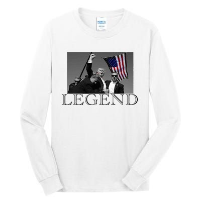 President Donald Trump 2024 Legend Usa Patriotic Tall Long Sleeve T-Shirt