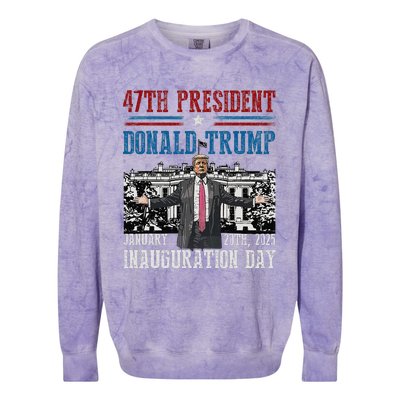 President Donald Trump Inauguration Day 2025 Memorabilia Colorblast Crewneck Sweatshirt