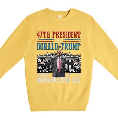 President Donald Trump Inauguration Day 2025 Memorabilia Premium Crewneck Sweatshirt