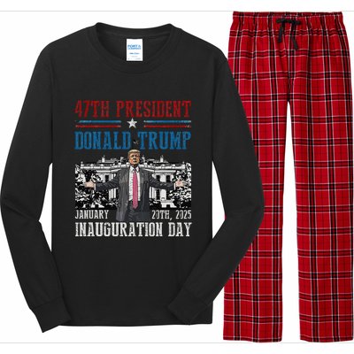 President Donald Trump Inauguration Day 2025 Memorabilia Long Sleeve Pajama Set