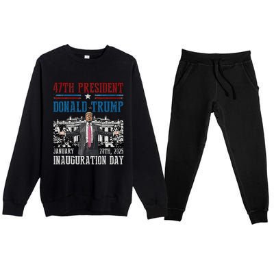 President Donald Trump Inauguration Day 2025 Memorabilia Premium Crewneck Sweatsuit Set