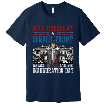 President Donald Trump Inauguration Day 2025 Memorabilia Premium T-Shirt