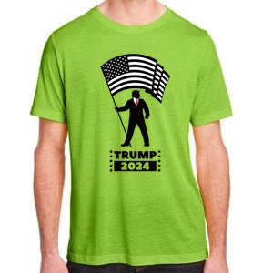 President Donald Trump 2024 Election American Flag Adult ChromaSoft Performance T-Shirt