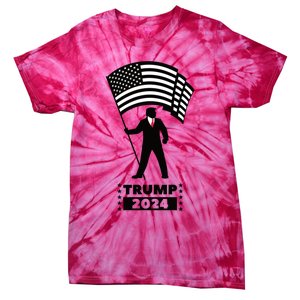 President Donald Trump 2024 Election American Flag Tie-Dye T-Shirt