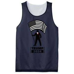 President Donald Trump 2024 Election American Flag Mesh Reversible Basketball Jersey Tank