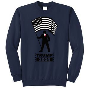 President Donald Trump 2024 Election American Flag Tall Sweatshirt