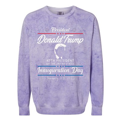 President Donald Trump Inauguration Day 2025 Memorabilia Colorblast Crewneck Sweatshirt