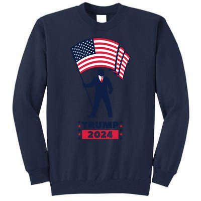 President Donald Trump 2024 Election American Flag Tall Sweatshirt