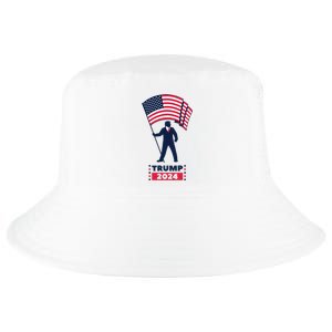 President Donald Trump 2024 Election American Flag Cool Comfort Performance Bucket Hat