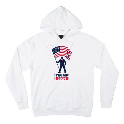 President Donald Trump 2024 Election American Flag Hoodie