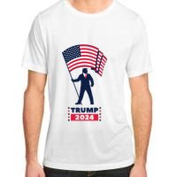 President Donald Trump 2024 Election American Flag Adult ChromaSoft Performance T-Shirt