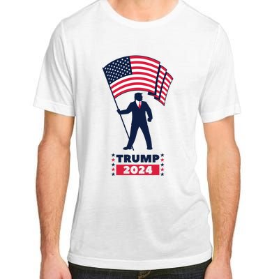 President Donald Trump 2024 Election American Flag Adult ChromaSoft Performance T-Shirt