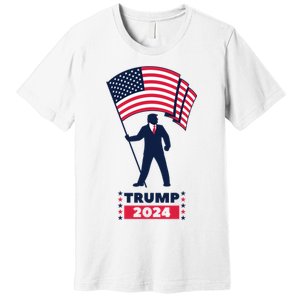 President Donald Trump 2024 Election American Flag Premium T-Shirt