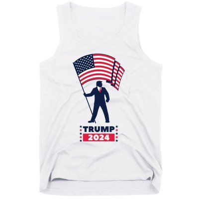 President Donald Trump 2024 Election American Flag Tank Top