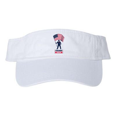 President Donald Trump 2024 Election American Flag Valucap Bio-Washed Visor