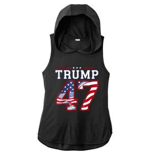 President Donald Trump Inauguration Day 2025 Usa Flag Ladies PosiCharge Tri-Blend Wicking Draft Hoodie Tank