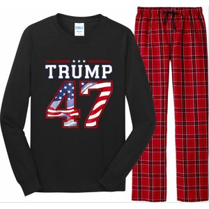 President Donald Trump Inauguration Day 2025 Usa Flag Long Sleeve Pajama Set