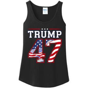 President Donald Trump Inauguration Day 2025 Usa Flag Ladies Essential Tank