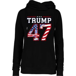 President Donald Trump Inauguration Day 2025 Usa Flag Womens Funnel Neck Pullover Hood