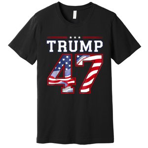 President Donald Trump Inauguration Day 2025 Usa Flag Premium T-Shirt