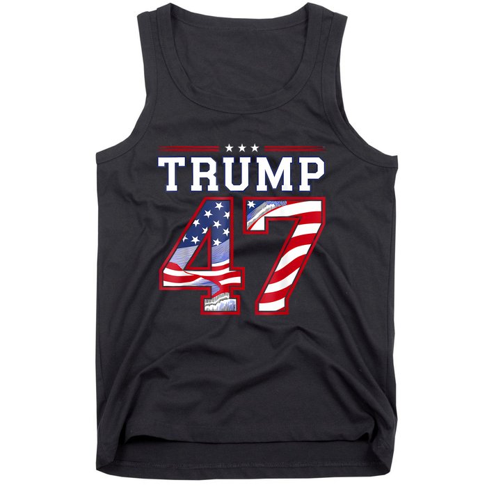 President Donald Trump Inauguration Day 2025 Usa Flag Tank Top