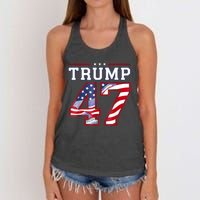 President Donald Trump Inauguration Day 2025 Usa Flag Women's Knotted Racerback Tank