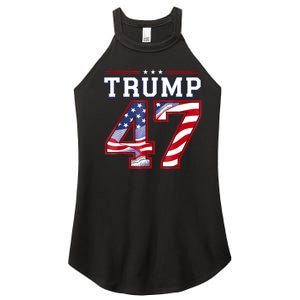 President Donald Trump Inauguration Day 2025 Usa Flag Women's Perfect Tri Rocker Tank