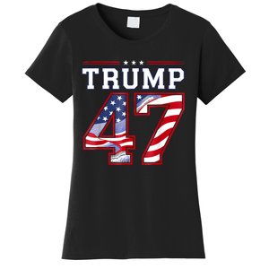 President Donald Trump Inauguration Day 2025 Usa Flag Women's T-Shirt