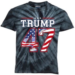 President Donald Trump Inauguration Day 2025 Usa Flag Kids Tie-Dye T-Shirt