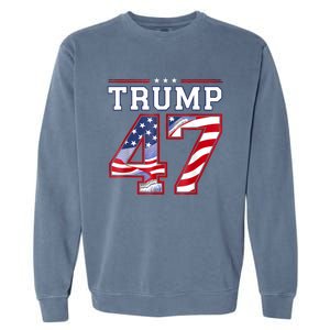 President Donald Trump Inauguration Day 2025 Usa Flag Garment-Dyed Sweatshirt