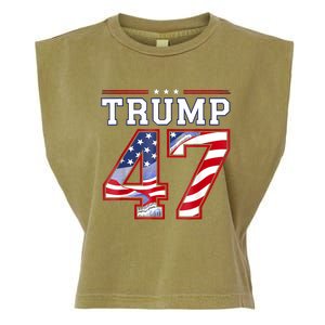 President Donald Trump Inauguration Day 2025 Usa Flag Garment-Dyed Women's Muscle Tee