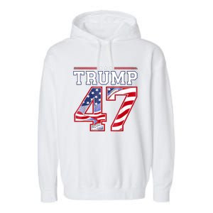 President Donald Trump Inauguration Day 2025 Usa Flag Garment-Dyed Fleece Hoodie