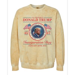 President Donald Trump Inauguration Day 2025 Colorblast Crewneck Sweatshirt