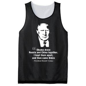 President Donald Trump Obama Drove Russia And China Together I Kept Them Apart A Mesh Reversible Basketball Jersey Tank