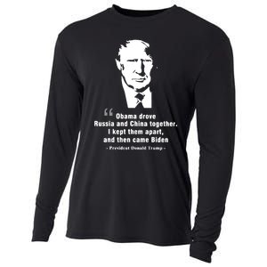 President Donald Trump Obama Drove Russia And China Together I Kept Them Apart A Cooling Performance Long Sleeve Crew