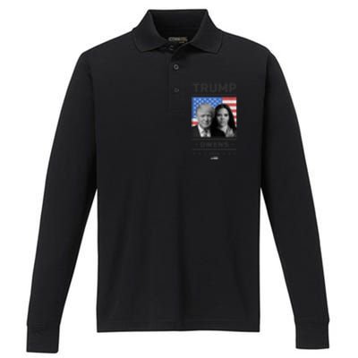 President Donald Trump And Vice President Candace Owens 2024 Gift Performance Long Sleeve Polo