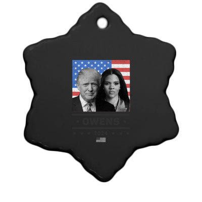 President Donald Trump And Vice President Candace Owens 2024 Gift Ceramic Star Ornament