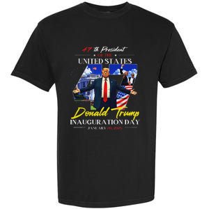 President Donald Trump Inauguration Day 2025 47th Usa Flag Garment-Dyed Heavyweight T-Shirt