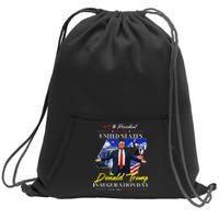 President Donald Trump Inauguration Day 2025 47th Usa Flag Sweatshirt Cinch Pack Bag