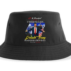 President Donald Trump Inauguration Day 2025 47th Usa Flag Sustainable Bucket Hat