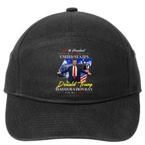 President Donald Trump Inauguration Day 2025 47th Usa Flag 7-Panel Snapback Hat