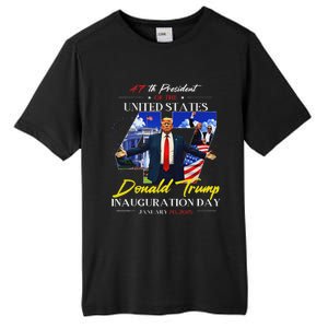 President Donald Trump Inauguration Day 2025 47th Usa Flag Tall Fusion ChromaSoft Performance T-Shirt