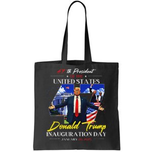 President Donald Trump Inauguration Day 2025 47th Usa Flag Tote Bag