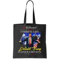 President Donald Trump Inauguration Day 2025 47th Usa Flag Tote Bag