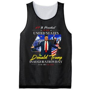 President Donald Trump Inauguration Day 2025 47th Usa Flag Mesh Reversible Basketball Jersey Tank