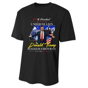 President Donald Trump Inauguration Day 2025 47th Usa Flag Performance Sprint T-Shirt