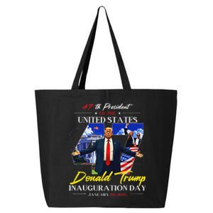 President Donald Trump Inauguration Day 2025 47th Usa Flag 25L Jumbo Tote