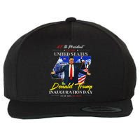 President Donald Trump Inauguration Day 2025 47th Usa Flag Wool Snapback Cap