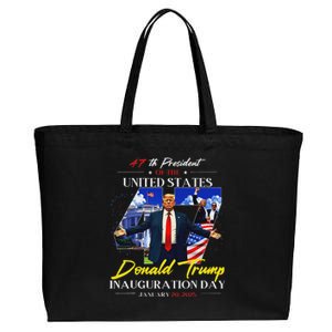 President Donald Trump Inauguration Day 2025 47th Usa Flag Cotton Canvas Jumbo Tote